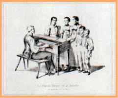 Hausmusikalische Szene um 1840